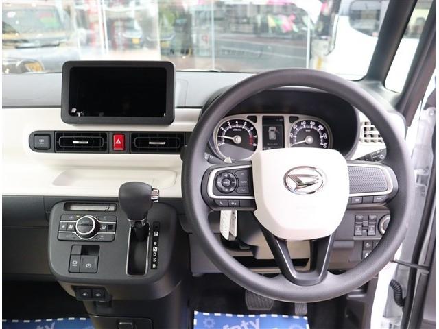 ムーヴキャンバス ストライプスG t届出済み未使用車 バックカメラ付 衝突軽減ブレーキ LEDライト 両側電動スライドドア スマートキー I-STOP 電動パーキングブレーキ コーナーセンサー オートエアコン シートヒーター(13枚目)