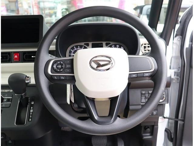 ムーヴキャンバス ストライプスG t届出済み未使用車 バックカメラ付 衝突軽減ブレーキ LEDライト 両側電動スライドドア スマートキー I-STOP 電動パーキングブレーキ コーナーセンサー オートエアコン シートヒーター(18枚目)