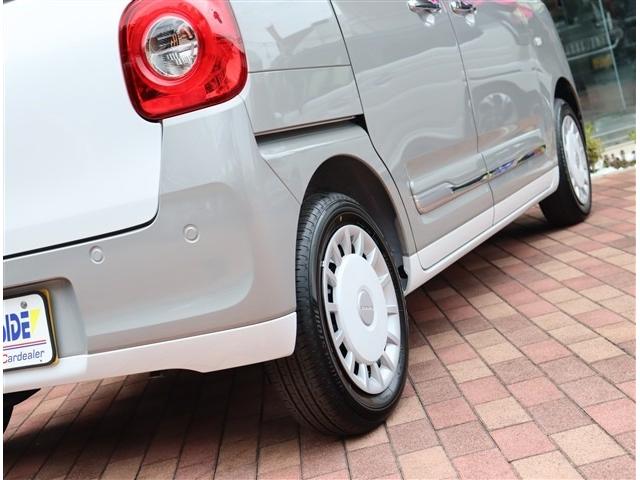 ムーヴキャンバス ストライプスG t届出済み未使用車 バックカメラ付 衝突軽減ブレーキ LEDライト 両側電動スライドドア スマートキー I-STOP 電動パーキングブレーキ コーナーセンサー オートエアコン シートヒーター(28枚目)