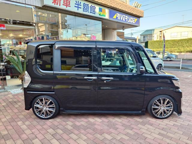 タント カスタムRS トップエディションSAII 8インチナビ Bカメラ ETC 車高調 クレンツェアルミ 両側電動スライド LEDライト スマートキー 衝突軽減ブレーキ オートエアコン サイドSRS BTオーディオ フルセグTV I-STOP(5枚目)