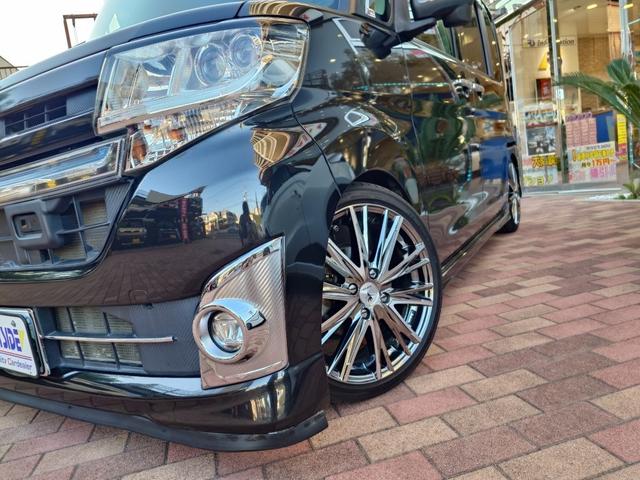 タント カスタムRS トップエディションSAII 8インチナビ Bカメラ ETC 車高調 クレンツェアルミ 両側電動スライド LEDライト スマートキー 衝突軽減ブレーキ オートエアコン サイドSRS BTオーディオ フルセグTV I-STOP(13枚目)