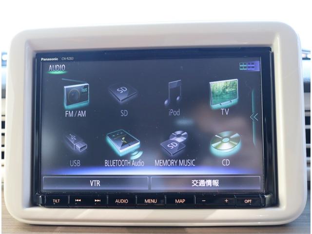 アルトラパン S 純正8インチナビ 全方位カメラ 前後ドラレコ HID スマートキー 衝突軽減ブレーキ ベンチシート 電動格納ミラー ホワイトルーフ ドアバイザー I-STOP ステアリモコン フルセグ DVD再生(10枚目)