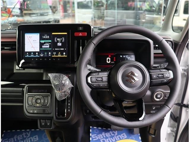 スペーシアカスタム ハイブリッドXSターボ 純正9型ナビ 全方位カメラ レーダークルーズ パドルシフト シートヒーター HUD LEDライト 衝突軽減ブレーキ スマートキー I-STOP コーナーセンサー フルセグ 純正15AW BTオーディオ(15枚目)