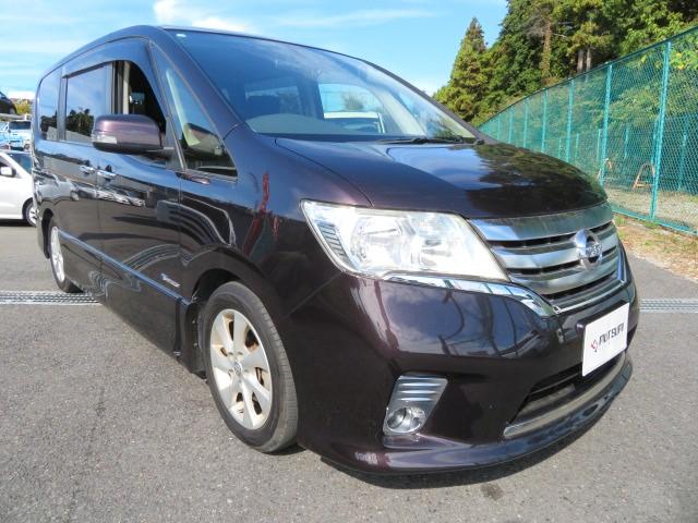 セレナ ハイウェイスター S-ハイブリッド 1年保証 禁煙車 純正ナビ フルセグTV バックモニター ETC Bluetoothオーディオ スマートキー2個 左側パワースライドドア CD/DVD 社外マフラー ローダウン(61枚目)