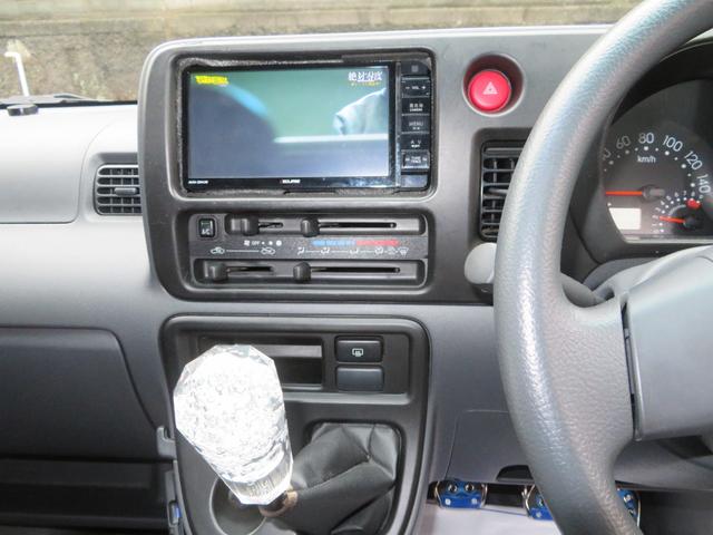 ハイゼットカーゴ クルーズターボ 5MT 走行26000km ABS Wエアバッグ キーレス 全席PW Bカメラ 電動格納ミラー LEDヘッドライト 純正LEDフォグ Bluetoothナビ 13インチAW新品タイヤ 記録簿(16枚目)