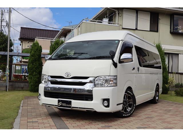 ハイエースコミューター スーパーロングGLターボ 10人乗り 3ナンバー乗用登録 普通免許可 ワンオーナー車 ツインモニター 黒レザー調シートカバー デジタルインナーミラー BARBERO16AW 玄武ローダウン VALENTIジュエルLEDテール(49枚目)