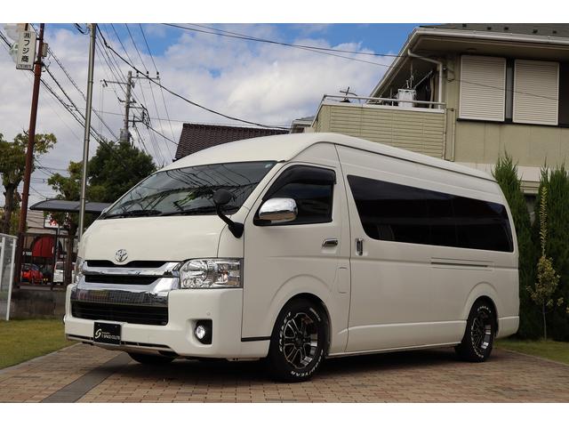 ハイエースコミューター スーパーロングGLターボ 10人乗り 3ナンバー乗用登録 普通免許可 ワンオーナー車 ツインモニター 黒レザー調シートカバー デジタルインナーミラー BARBERO16AW 玄武ローダウン VALENTIジュエルLEDテール(51枚目)