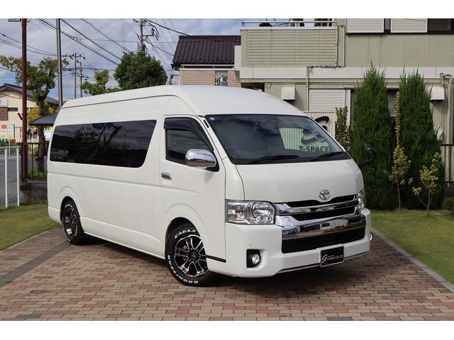 ハイエースコミューター スーパーロングGLターボ 10人乗り 3ナンバー乗用登録 普通免許可 ワンオーナー車 ツインモニター 黒レザー調シートカバー デジタルインナーミラー BARBERO16AW 玄武ローダウン VALENTIジュエルLEDテール(52枚目)