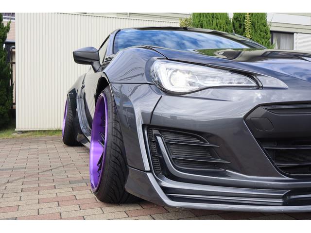 BRZ R 後期型 AIMGAINワイドボディ 326POWER車高調 WILSHIREFORGED19AW SKIDRacingアーム CSDブレーキ 左右出しマフラー CRYSTALEYEテール 8型ナビTV(63枚目)