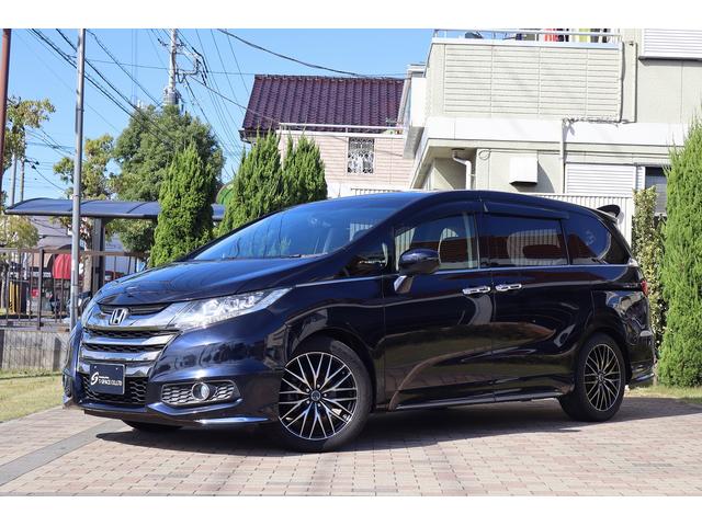 オデッセイ アブソルート ユーザー様買取車 純正インターナビ フルセグ Bluetoothオーディオ バックカメラ 両側パワースライドドア ハーフレザーシート ビルトインETC 前後ドライブレコーダー 社外18インチAW(48枚目)