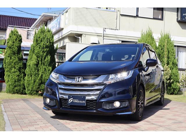 オデッセイ アブソルート ユーザー様買取車 純正インターナビ フルセグ Bluetoothオーディオ バックカメラ 両側パワースライドドア ハーフレザーシート ビルトインETC 前後ドライブレコーダー 社外18インチAW(53枚目)