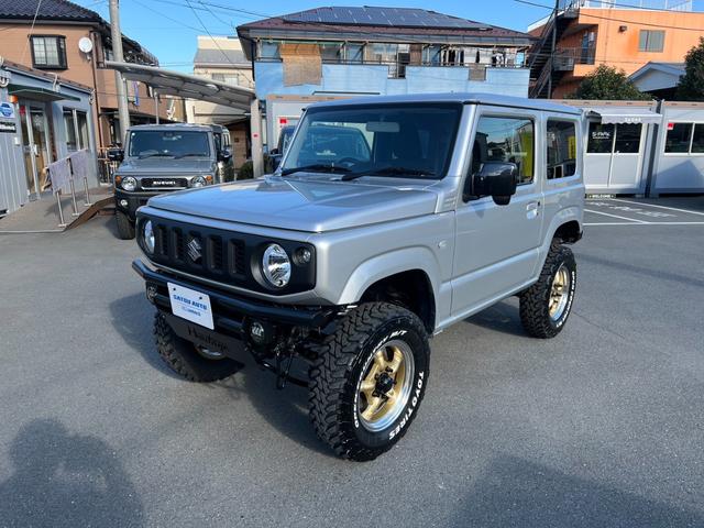 ジムニー ＸＬ　３インチリフトアップ　ハイパーチャンバー　柿本改マフラー　ヘリテージ前後バンパー　ディスプレイオーディオ　ＥＴＣ（3枚目）