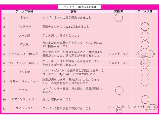 パレット Ｘ　Ａ／Ｃ修理済　リアワイパー交換済　車検令和７年９月　走行距離７８１０６キロ　社外ナビ　ＴＶ　左側パワースライドドア　プッシュスタート　電格ミラー　スマートキー　オートエアコン（22枚目）