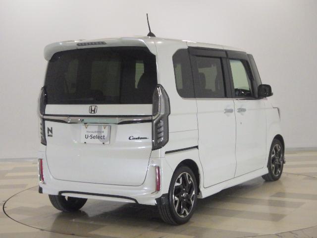 Ｎ－ＢＯＸカスタム Ｇ・Ｌターボホンダセンシング　禁煙／８型プレナビ／前後Ｄレコ／両電扉／電暖席／パドル／半革席／６ＳＲＳ／Ｒカメ／オートリトラミラー／記録簿／ＥＴＣ／ＬＥＤ／１２セグ／ＢＴＡ／ＣＤ／シートバックテーブル／ＯＰグリル＋ＢＫエンブレム（33枚目）