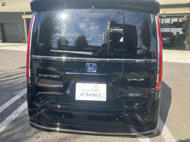 ステップワゴンスパーダ ｅ：ＨＥＶスパーダＧホンダセンシング　禁煙車　元試乗車　ハイブリッド　スパーダ　デカナビ　前後ドラレコ　マルチビューカメラ　ホンダセンシング　渋滞追従機能　ブラインドスポット　クリスタルブラック　パール　７人　クリアランスソナー　Ｂカメラ（15枚目）