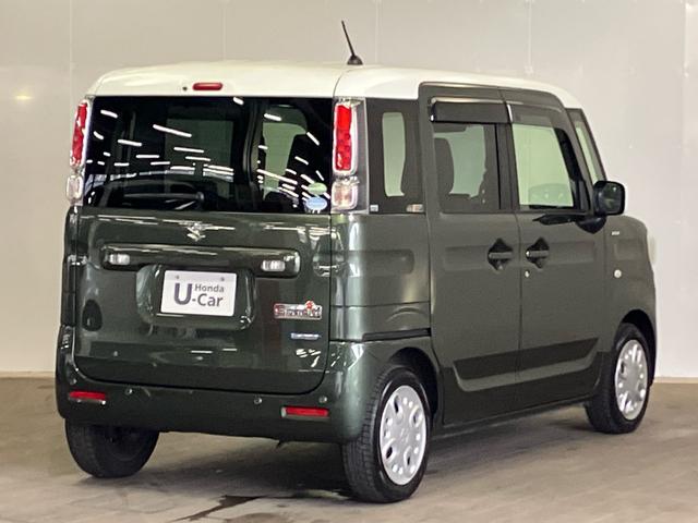 スペーシア ハイブリッドX 禁煙 ケンウッドナビ 両側電動スライドドア 追突被害軽減ブレーキ リアカメラ スマートキー シートヒーター サイドエアバック Bluetooth USB 地デジ CD/DVD レーンキープ ETC(7枚目)