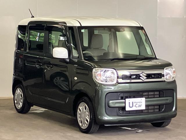 スペーシア ハイブリッドX 禁煙 ケンウッドナビ 両側電動スライドドア 追突被害軽減ブレーキ リアカメラ スマートキー シートヒーター サイドエアバック Bluetooth USB 地デジ CD/DVD レーンキープ ETC(31枚目)