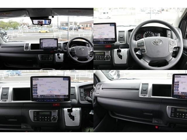 ハイエースワゴン オリジナルフロントスポイラーオリジナルオーバーフェンダーオリジナル17インチアルミナスカー17インチタイヤオリジナルLEDテールアルパイン11インチナビ12.8フリップダウンETC2.0HDMI装備(16枚目)