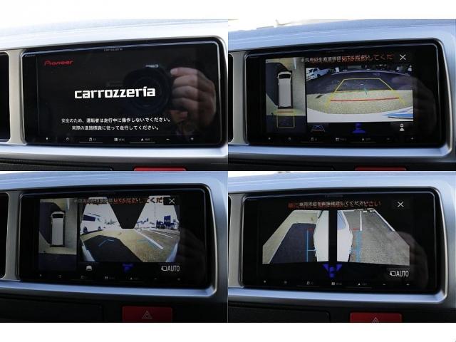 ハイエースワゴン GL ロング リラクシングシートアレンジ施工オリジナルフロントスポイラーオーバーフェンダーオリジナルLEDテールオリジナル17インチアルミ1.5インチローダウンパイオニアSDナビパイオニアフリップダウンモニター装備(16枚目)