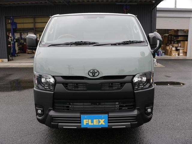 ハイエースバン ロングスーパーGL オリジナルフロントバンパーオリジナルオーバーフェンダーオリジナルLEDテールオリジナル16インチアルミオープンカントリー16インチタイヤアルパインBIG-X11インチナビビルトインETC2.0装備(5枚目)