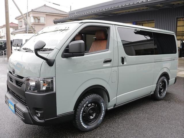 ハイエースバン ロングスーパーGL オリジナルフロントバンパーオリジナルオーバーフェンダーオリジナルLEDテールオリジナル16インチアルミオープンカントリー16インチタイヤアルパインBIG-X11インチナビビルトインETC2.0装備(7枚目)