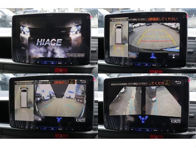 ハイエースワゴン GL ロング ファインテックツアラー オリジナルフロントスポイラーオリジナルオーバーフェンダーオリジナルLEDテール1.5インチダウンオリジナル17インチアルミアルパインBIG-X11インチ12.8フリップダウンモニターETC2.0装備(15枚目)
