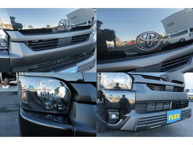 ハイエースワゴン GL Ver1シートアレンジ施工オリジナルフロントバンパーオリジナル16インチアルミオリジナルオーバーフェンダーオリジナルLEDテールライトアルパインBIG-X11インチナビ12.8フリップダウンモニター(9枚目)