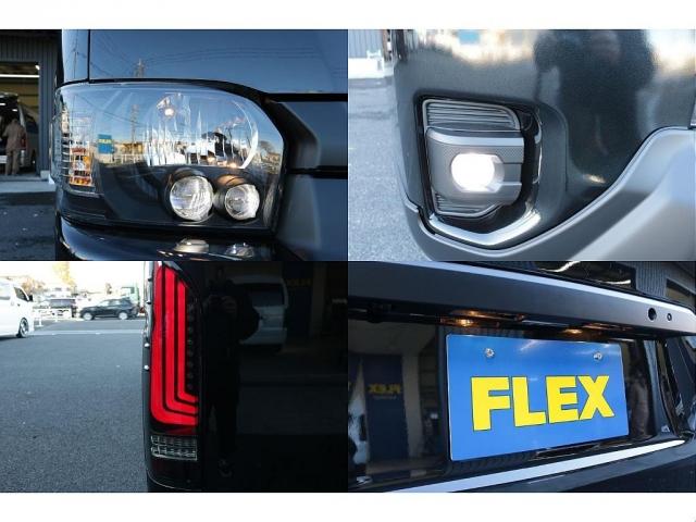 ハイエースワゴン GL Ver1シートアレンジ施工オリジナルフロントバンパーオリジナル16インチアルミオリジナルオーバーフェンダーオリジナルLEDテールライトアルパインBIG-X11インチナビ12.8フリップダウンモニター(11枚目)