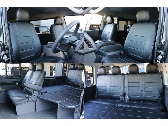 ハイエースワゴン GL Ver1シートアレンジ施工オリジナルフロントバンパーオリジナル16インチアルミオリジナルオーバーフェンダーオリジナルLEDテールライトアルパインBIG-X11インチナビ12.8フリップダウンモニター(18枚目)