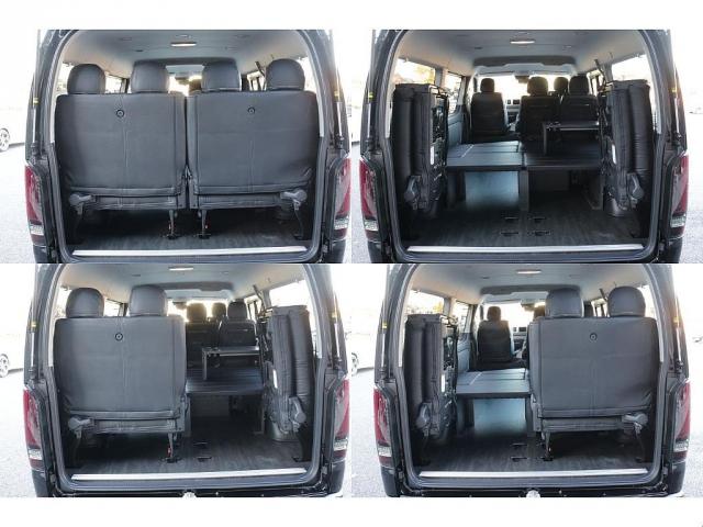 ハイエースワゴン GL Ver1シートアレンジ施工オリジナルフロントバンパーオリジナル16インチアルミオリジナルオーバーフェンダーオリジナルLEDテールライトアルパインBIG-X11インチナビ12.8フリップダウンモニター(20枚目)