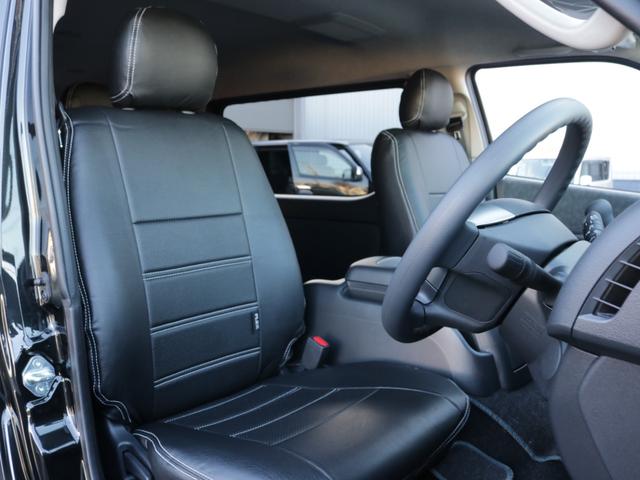 ハイエースワゴン GL Ver1シートアレンジ施工オリジナルフロントバンパーオリジナル16インチアルミオリジナルオーバーフェンダーオリジナルLEDテールライトアルパインBIG-X11インチナビ12.8フリップダウンモニター(21枚目)