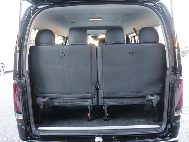 ハイエースワゴン GL Ver1シートアレンジ施工オリジナルフロントバンパーオリジナル16インチアルミオリジナルオーバーフェンダーオリジナルLEDテールライトアルパインBIG-X11インチナビ12.8フリップダウンモニター(30枚目)