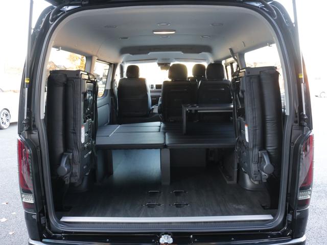 ハイエースワゴン GL Ver1シートアレンジ施工オリジナルフロントバンパーオリジナル16インチアルミオリジナルオーバーフェンダーオリジナルLEDテールライトアルパインBIG-X11インチナビ12.8フリップダウンモニター(31枚目)