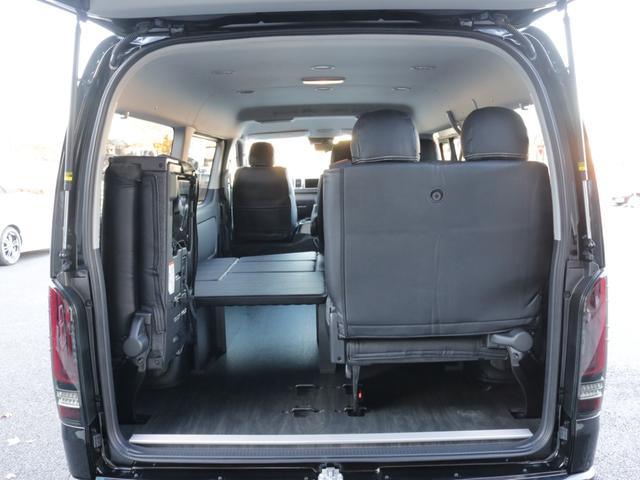 ハイエースワゴン GL Ver1シートアレンジ施工オリジナルフロントバンパーオリジナル16インチアルミオリジナルオーバーフェンダーオリジナルLEDテールライトアルパインBIG-X11インチナビ12.8フリップダウンモニター(33枚目)