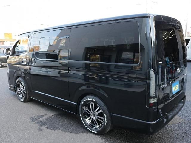 ハイエースバン オリジナルフロントスポイラー2インチローダウンオリジナルLEDテールライトオリジナル17インチアルミナスカー17インチタイヤオリジナルワークタイプベットKIT純正7インチSDナビバックカメラ装備(8枚目)