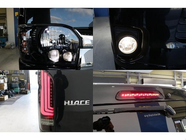ハイエースバン オリジナルフロントスポイラー2インチローダウンオリジナルLEDテールライトオリジナル17インチアルミナスカー17インチタイヤオリジナルワークタイプベットKIT純正7インチSDナビバックカメラ装備(11枚目)