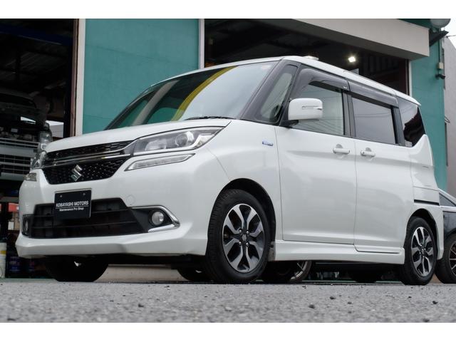 ソリオバンディット ハイブリッドMV 自社整備工場3年自社保証付 両側電動スライドドア ナビ TVフルセグ Bluetooth バックカメラ ETC LEDヘッドライト 純正アルミ シートヒーター バッテリー新品交換 エンジオイル交換(56枚目)
