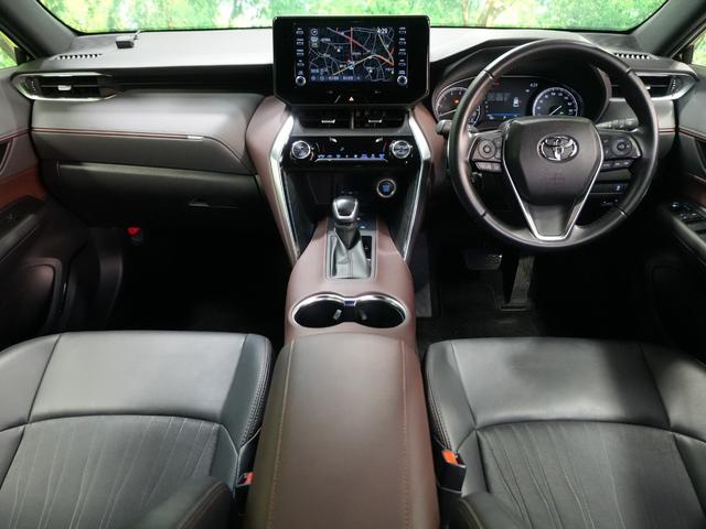 ハリアー G 純正ディスプレーオーディオ マップ付 フルセグTV プリクラッシュ レーダークルーズ BSM デジタルインナーミラー LKA AHB パワーバックドア ETC2.0 純正18インチ ハーフレザー(6枚目)