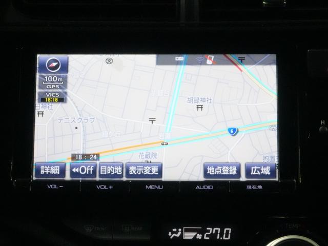 アクア Ｇブラックソフトレザーセレクション　純正９型ＳＤナビ　フルセグＴＶ　クルーズコントロール　スマートキー２個　ドライブレコーダー　バックカメラ　黒革シート　ウインカーミラー　ビルトインＥＴＣ　ＬＥＤライト　ＷＳＲＳ　ＡＢＳ（9枚目）