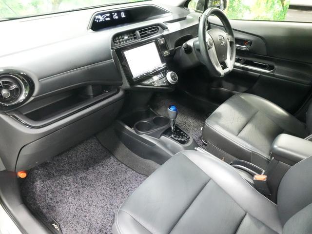 アクア Ｇブラックソフトレザーセレクション　純正９型ＳＤナビ　フルセグＴＶ　クルーズコントロール　スマートキー２個　ドライブレコーダー　バックカメラ　黒革シート　ウインカーミラー　ビルトインＥＴＣ　ＬＥＤライト　ＷＳＲＳ　ＡＢＳ（38枚目）