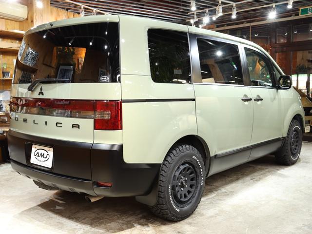 デリカD:5 G パワーパッケージ AMJオリジナル デリカ角目換装 NEWヴィンテージカスタム 全塗装・新品AMJ02ブラックホイール・新品BFグットリッチオールテレンタイヤ・バンパープロテクター・テールレンズブラックアウト(10枚目)