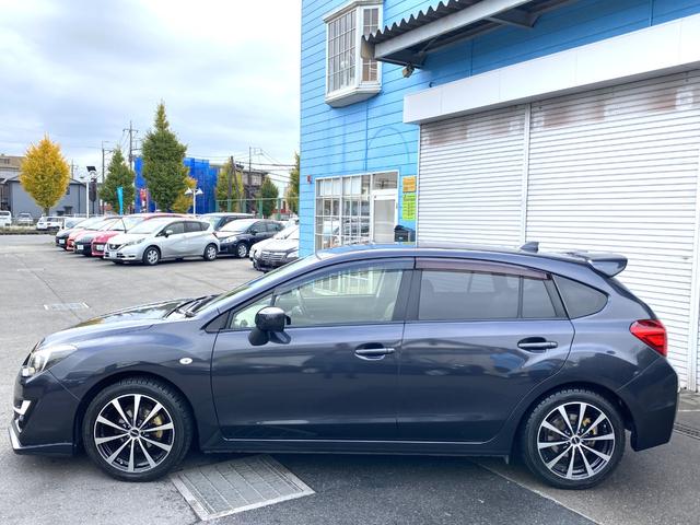 インプレッサスポーツ 1.6i-L 5速MT車 柿本改マフラー STIフロントリップ SDナビ フルセグ Bluetooth ETC Pスタート 社外アルミ タイミングチェーン HIDライト LEDフォグ 黒革シート シートヒーター(40枚目)