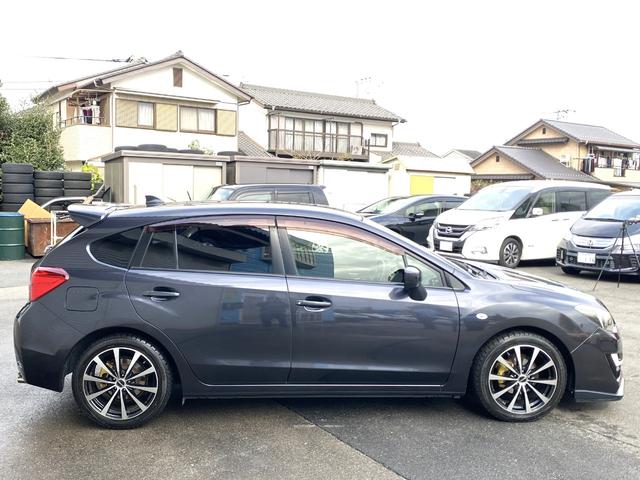 インプレッサスポーツ 1.6i-L 5速MT車 柿本改マフラー STIフロントリップ SDナビ フルセグ Bluetooth ETC Pスタート 社外アルミ タイミングチェーン HIDライト LEDフォグ 黒革シート シートヒーター(44枚目)