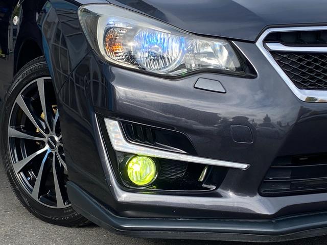 インプレッサスポーツ 1.6i-L 5速MT車 柿本改マフラー STIフロントリップ SDナビ フルセグ Bluetooth ETC Pスタート 社外アルミ タイミングチェーン HIDライト LEDフォグ 黒革シート シートヒーター(48枚目)