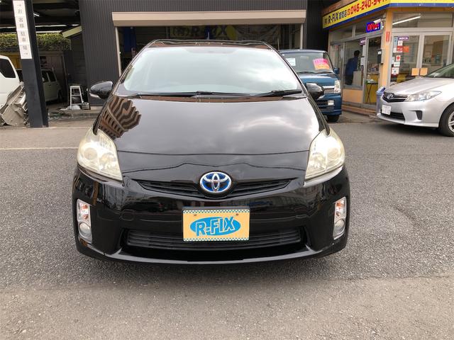 プリウス S 走行63000キロ ステアリングリモコン オーディオ・AV・TV ナビ ETC Bluetooth ライトレベライザー アルミホイール フルフラットシート 内装清掃済み 外装磨き施工済み 保証付き(2枚目)