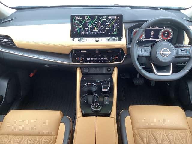 エクストレイル 1.5 G e-4ORCE 4WD 当社試乗車アップ・ナッパレザーシート 本革S 試乗車 1オーナー パークアシスト 禁煙 LEDヘッドランプ ナビTV スマートキー レーダークルーズ LKA キーフリー ETC 4WD アルミホイール メモリーナビ 記録簿 バックカメラ(4枚目)