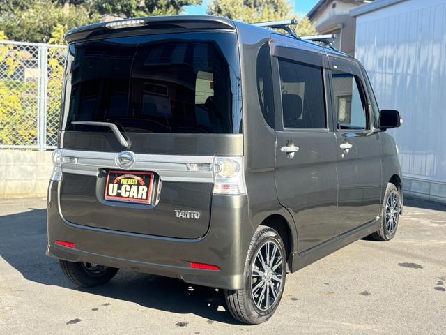 タント カスタムＲＳ　ユーザー買取／ターボ／規格外純正アルミホイール／パワスラ／社外ナビ／フルセグ／バックカメラ／ＥＴＣ／ルーフキャリア／ＨＩＤ／イエローフォグ／スマートキー×２／スモークフィルム／車検整備付／１年保証付（8枚目）