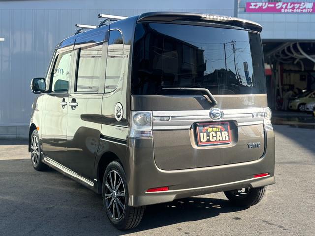 タント カスタムＲＳ　ユーザー買取／ターボ／規格外純正アルミホイール／パワスラ／社外ナビ／フルセグ／バックカメラ／ＥＴＣ／ルーフキャリア／ＨＩＤ／イエローフォグ／スマートキー×２／スモークフィルム／車検整備付／１年保証付（10枚目）