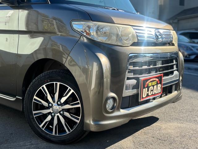 タント カスタムＲＳ　ユーザー買取／ターボ／規格外純正アルミホイール／パワスラ／社外ナビ／フルセグ／バックカメラ／ＥＴＣ／ルーフキャリア／ＨＩＤ／イエローフォグ／スマートキー×２／スモークフィルム／車検整備付／１年保証付（32枚目）