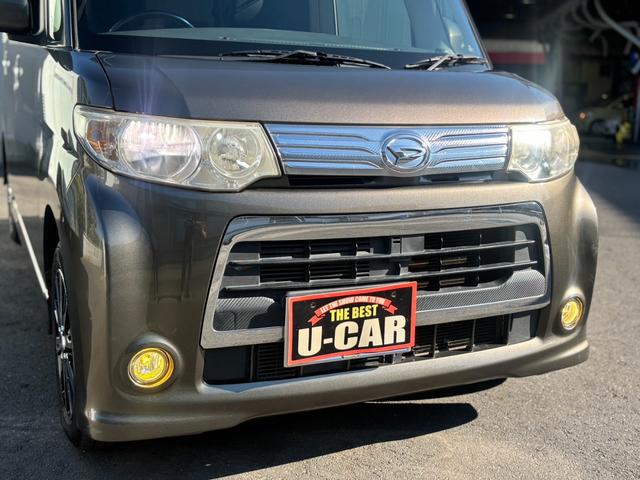 タント カスタムＲＳ　ユーザー買取／ターボ／規格外純正アルミホイール／パワスラ／社外ナビ／フルセグ／バックカメラ／ＥＴＣ／ルーフキャリア／ＨＩＤ／イエローフォグ／スマートキー×２／スモークフィルム／車検整備付／１年保証付（49枚目）